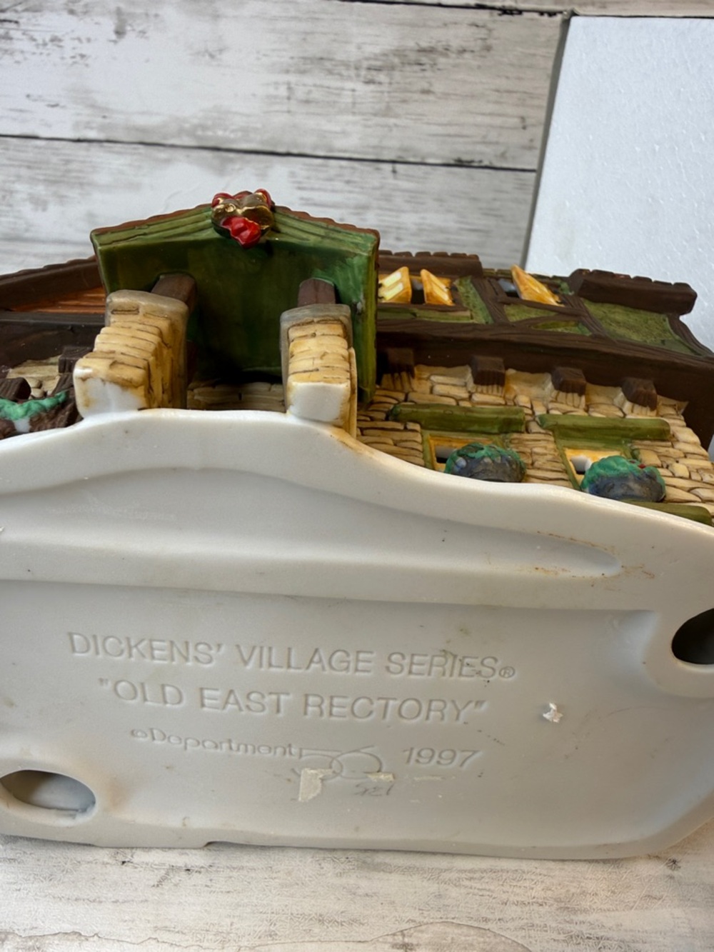 Dept 56 “ Old East Rectory” Dickens Christmas village w box, light and tree 1997 - Picture 6 of 8